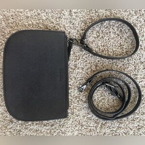 Lo and Sons Waverley 2 Saffiano Black Small